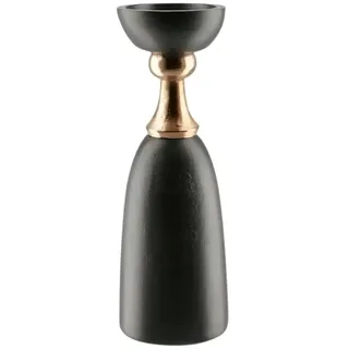 Kerzenständer   , schwarz , Holz , Maße (cm): H: 29  Ø: 10
