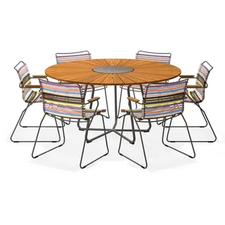 HOUE CLICK Gartenmöbel Set – 6 Personen mit CIRCLE Tisch rund 150cm