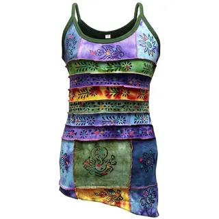 SHOPOHOLIC FASHION Damen Traditionelle Symbole Hippie Top - Asymmetrisch, XL - XL