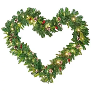 Kunstgirlande Tannengirlande Weihnachtsgirlande mit Beleuchtung Weihnachtskranz, FIVMEN, Künstliche Weihnachtskranz für Innen & Außen 800 cm