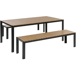 Beliani Gartenmöbel Set 6-tlg. Schwarz