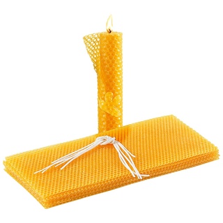 Your Design Bienenwachsplatten: 6 Bienenwachs-Platten zum Kerzen-Gestalten, 300 x 133 mm (Bienenwachsplatten für Kerzen, Wachs, Geschenk Basteln)