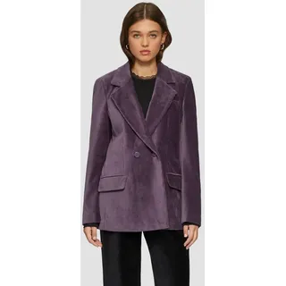 QS Jackenblazer Indoor-Blazer Antaillierter Blazer aus Cord lila 32