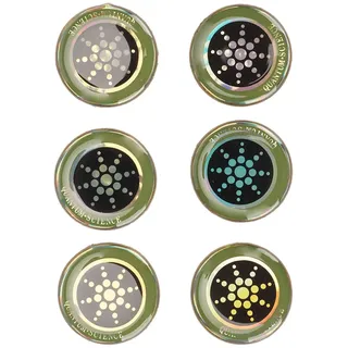 Handy-Schutzaufkleber, Mineralien Absorbieren Elektromagnetische Wellen, 2,9 Cm Durchmesser, EMF-Strahlenschutz-Aufkleber, Selbstklebend, 6 Stück für Laptops (Silber)