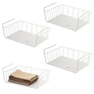 ELUNO Schrankkorb 4er Set inklusive Einlegeböden  onesize schwarz
