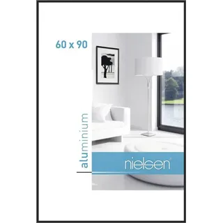 nielsen Aluminium Bilderrahmen Classic, 60x90 cm, Eloxal Schwarz Glanz - Schwarz