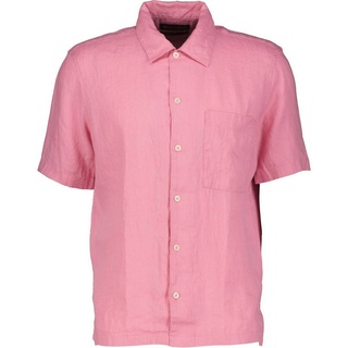 Marc O'Polo Langarmhemd Herren Leinenhemd kurzarm Regular Fit (1-tlg) rosa XL