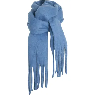 Stafeny Dicker Winter Schal Damen - Klassischer Gestrickter Deckenschal aus Hochwertigem Kaschmirimitat, Extralanger Kuscheliger Winterschal als für Frauen (Blau)