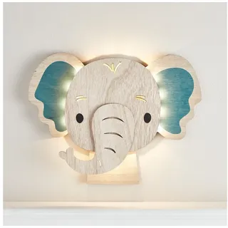 Lights4fun LED Wandleuchte Elefanten Wandlampe Kinderzimmer