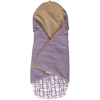 ULLENBOOM ® Einschlagdecke Babyschale, Ideal für Herbst und Winter, 100% Oeko-TEX Materialien, Flieder (Made in EU) - Babydecke für Kindersitz oder Kinderwagen, kuschelige Decke für Babys