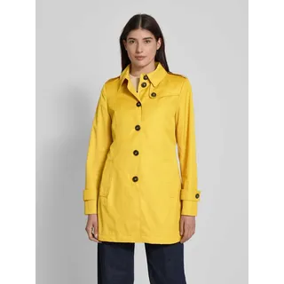 Trenchcoat mit Leistentaschen, Gelb, 48