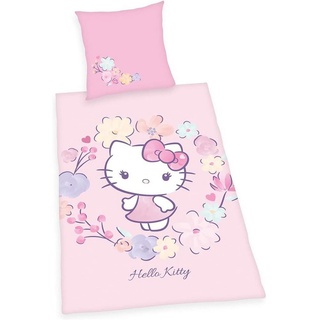 Kinderbettwäsche Hello Kitty Winterbettwäsche, Herding, rosa Katze Bettbezug Kissenbezug atmungsaktiv rosa