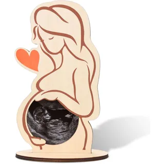 Sonogramm Bilderrahmen, 19,7cm Baby Sonogramm Bilderrahmen Bilderrahmen mit Baby-Herz-Schild Geschenk für Schwangere Frauen Ehefrauen Frischgebackene Eltern