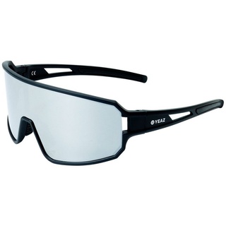 YEAZ Sportbrille SUNWAVE sport-sonnenbrille black/silver mirror, Guter Schutz bei optimierter Sicht silberfarben