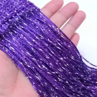Highdi Fadenvorhang Türvorhang Insektenschutz Fliegenvorhang Perlenvorhang Fadengardine Raumteiler Sichtschutz Vorhang für Balkontür Türen Terrasse (violett,1x2m)