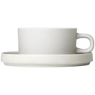 blomus Tasse -PILAR- Keramiktasse, Espressotasse, Kaffeetasse, 2-tlg., Keramik, Hochwertige Keramik, Zeitloses Design, Unikat beige 170 ml | 14.4 cm x 5.7 cm