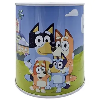 Bluey Spardose 12 × 10 × 10 cm Metall Sparbüchse mit Schlitz für Münzen und Scheine, (1-tlg) bunt