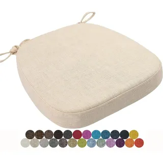 seokor Stuhl-Sitzkissen Garten 40x38/43x40/43x42cm Rutschfestes Sitzauflage, Indoor Outdoor Stuhlkissen,mit Bindeband Küche Sitzauflage Waschbar für Esszimmerstühle,Büro(Color2,40x38x5cm)