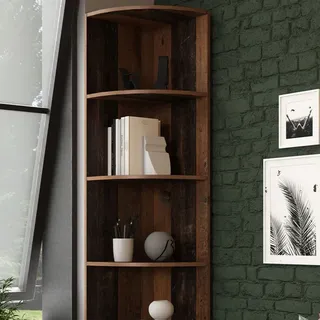Vicco Ecki Eckregal 40 x 40 x 180 cm Braun