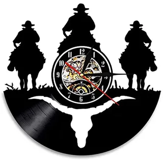 YUN Clock Wanduhr aus Vinyl Schallplattenuhr Upcycling Familien Dekoration 3D Design-Uhr Wohnzimmer Schlafzimmer Restaurant Wand-Deko Kunst Geschenk : 30 cm