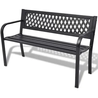 vidaXL Gartenbank 118 x 50 x 75 cm schwarz