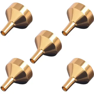 Supvox Mini Edelstahl Trichter 5Er Set Für Parfümflaschen Ätherische Öle Flüssige Gewürze Kompakter Küchenhelfer Präzises Umfüllen Leichtes Dosieren