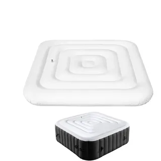 Whirlpools Abdeckung, Thermoabdeckung für Whirlpools, Aufblasbare Poolabdeckung mit 2 Handhaben, Regenfest Und ReißFest Whirlpoolzubehör, Aufblasbarer Whirlpools für Outdoor