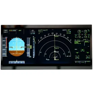 MechEdu Rowsfire A108 V2 Home Flight Deck Panel, A32X A35X A38X PFD-ND-E/WD | All-in-One-Sekundärdisplay für Flugsimulationsinstrumente, kompatibel mit MSFS2020, MSFS2024, PMDG, FBW NEOV2