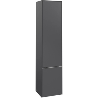 Villeroy & Boch Subway 3.0 Hochschrank 2 Türen Anschlag links 400 x 346 x 1710 mm - Graphite / Aluminium glänzend - C58600VR