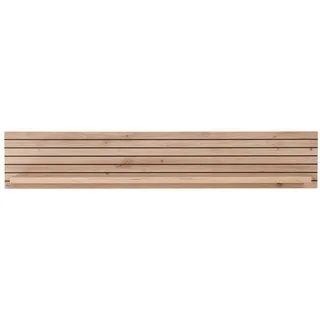 Lomadox Wandregal CUST-36, inkl. LED-Beleuchtung Artisan Eiche Rillenoptik, Breite 120 cm braun