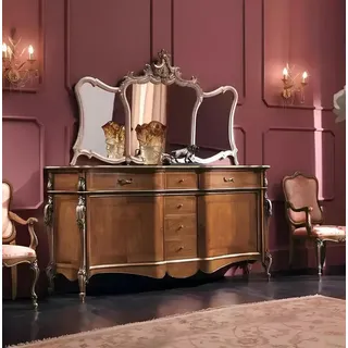 Xlmoebel Sideboard Braunes Design Sideboard mit Spiegel für das Wohnzimmer (Sideboard + Spiegel, Sideboard + Spiegel), Hergestellt in Europa braun