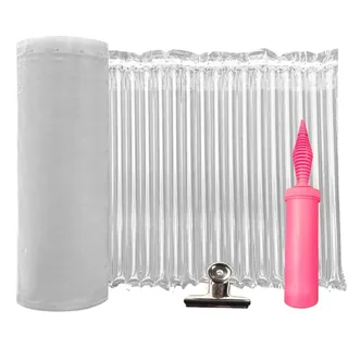 Luftpolsterfolie Rolle – 35,1 cm x 50 m aufblasbare Luftpolsterrolle mit kostenloser Pumpe, Jarler Luftkissen für schwere Verpackung, Versand, Umzugsbedarf, große Luftpolsterfolie