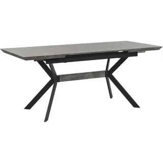 Beliani Esstisch 140 x 76 x 80 cm grau/schwarz