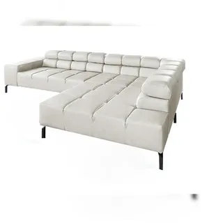 KAWOLA Sofa NELSON hellgrau Recamiere rechts