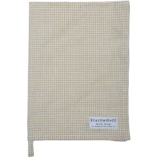 Krasilnikoff Geschirrhandtuch kleinkariert aus Baumwolle, 50x70 cm, dusty yellow