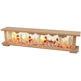 3D HOLZ-SCHWIBBOGENBANK Erhöhung für Schwibbogen Lichterbogen Figuren Bergmann