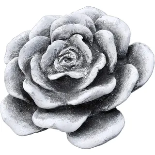 stoneandstyle Stein Blüte groß, Frost- und wetterfest bis -30°C, massiver Steinguss