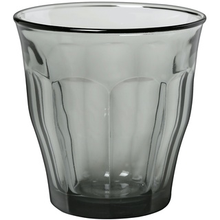 Duralex 1027HB06A1112 Picardie Panaché Trinkglas, Wasserglas, Saftglas, 250ml, Glas, grau, 6 Stück