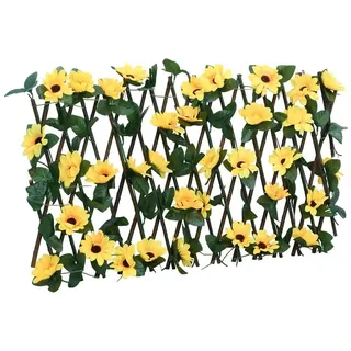 vidaXL Sichtschutzhecke 180 x 20 cm Gelb Holz
