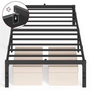 VASAGLE Bettgestell 90 x 200 cm Schwarz