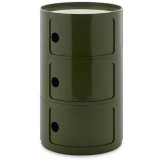 Kartell Componibili Big, Container 3-fächer, Durchmesser 42 cm, Grün