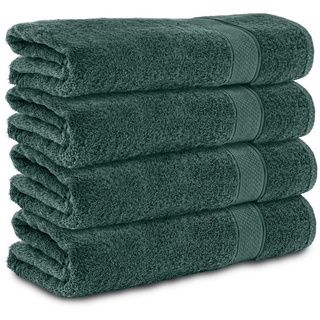 Komfortec Badetücher 100% Baumwolle, 470 g/m2, Frottee (4-St), Handtücher 70x140 cm Set, Weich grün