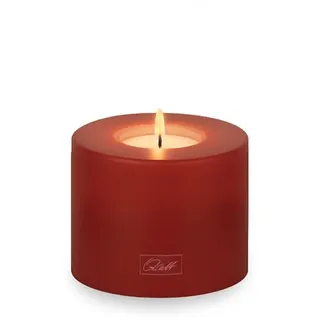 Qult Farluce Trend Roasted Brown ∅ 8 + 10 cm • Teelichthalter in Kerzenform • Kerze • Kunststoffkerze in Kerzenoptik • Teelichtkerze mit Teelichteinsatz • inkl. Qult Nightlights Teelicht (Ø 8 H 6 cm)