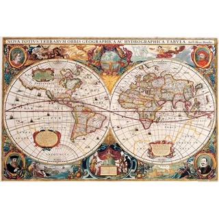 Landkarten - Antike Weltkarte - Educational Plakat, Maxi-Poster, Druck, Poster - Grösse 91,5x61 cm