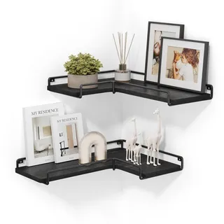 VASAGLE Wandregale-Set schwarz 29,0 / 40,0 x 14,0 x 4,0 cm