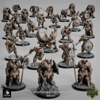 Pack Unchained Immortals (32mm base) Set von Rescale Miniatures aus Unchained Dynasty