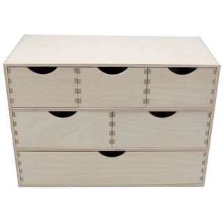 MyBer® Regal-Schreibtisch Kleines Holzregal mit 6 Fächern Ablageregal Büroregal (Wandmontage oder freistehend), Schreibtischregal mit praktischer Aufteilung braun