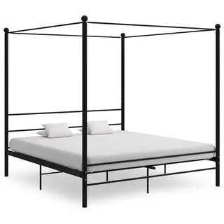 vidaXL Himmelbett 200 x 200 cm Schwarz