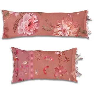PiP Studio Dekokissen Dekokissen Tokyo Bouquet Pink, Blumen, Bogenmuster rosa 30 cm x 90 cm x 10 cm