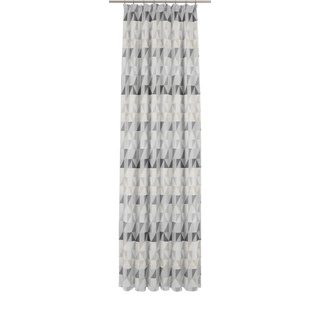 Vorhang WIRTH "Berlare" Gardinen Gr. 355 cm, Kräuselband, 132 cm, grau (hellgrau) Kräuselband